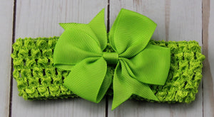 Girl's - Knitted Headband - Green