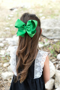 Girl's Large 6 Inch Bow w/alligator clip