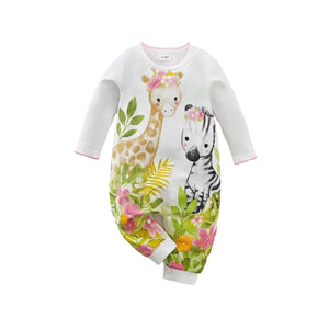 Infant Girl's Zoo Friends Rompers (2 Styles)