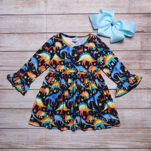 Girl's Dinosaur Twirl Dress