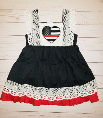 Girl's Thin Red Line Dress