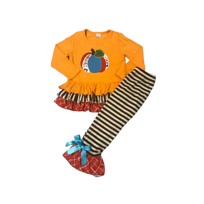 Girl's Fall Pumpkin 2PC Tunic Set