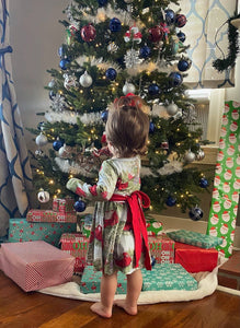 Girl's Christmas Vintage Truck Twirl Dress