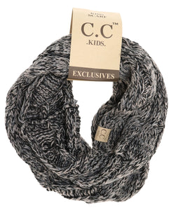KIDS Multi Tone Cable Knit CC Infinity Scarf