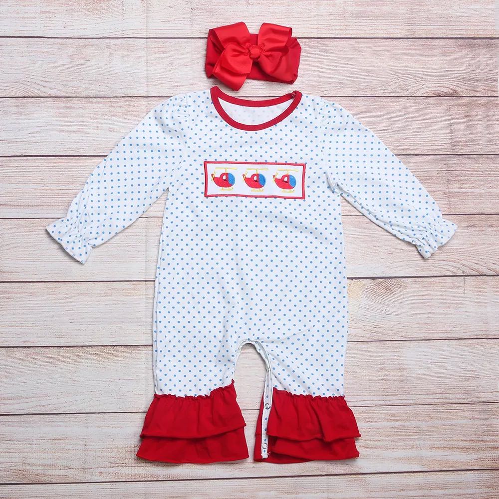 Infant Girl's Helicopters Romper