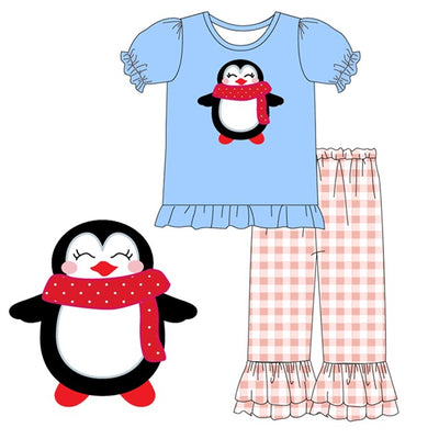 Girl's Winter Penguin 2PC Tunic Set