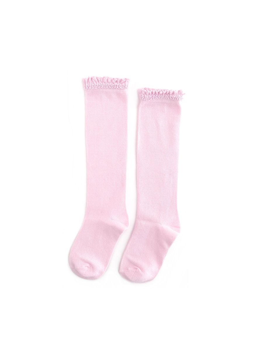 Girl's Pastel Lace Top Knee Highs