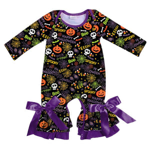 Infant's Halloween Romper - Boo! Eek! Trick or Treat?