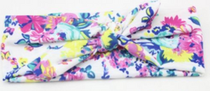 Girl's Multi-color & Floral Knotted Headband