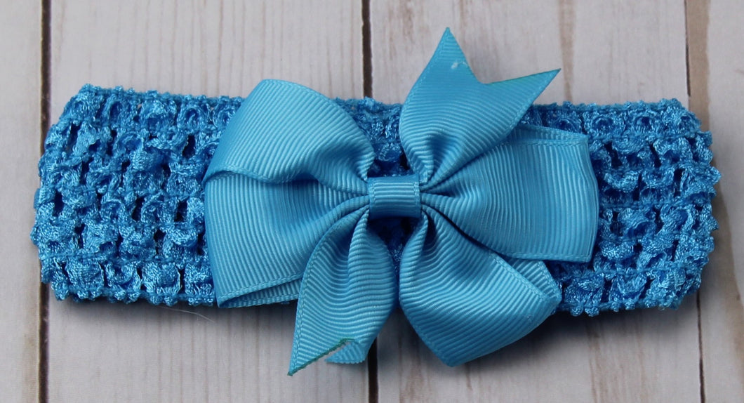 Girl's - Knitted Headband - Blue