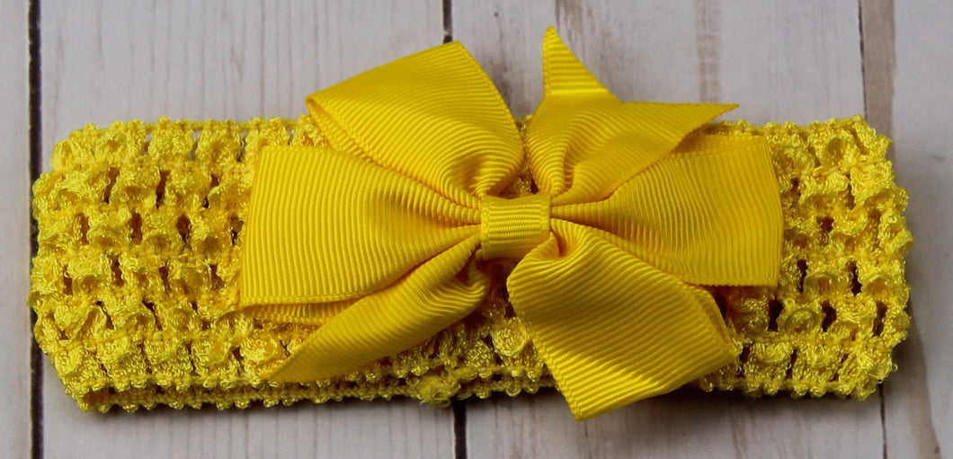 Girl's - Knitted Headband - Yellow