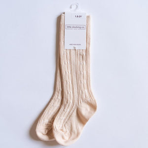 Girl's Cable Knit Knee High Socks (18 Colors)