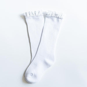 Girl's Lace Top Knee High Socks (17 Colors)