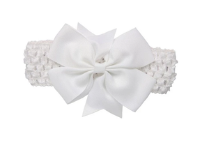 Girl's - Knitted Headband - White