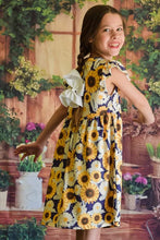 Girl's Sunflower & Daisy Flutter Twirl Dress